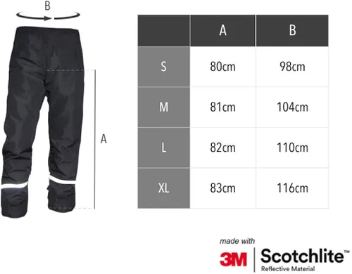 Miniatura 6 de Salzmann 3M Pantalones de lluvia reflectantes Pantalones de senderismo impermeables Fabricado con 3M Scotchlite