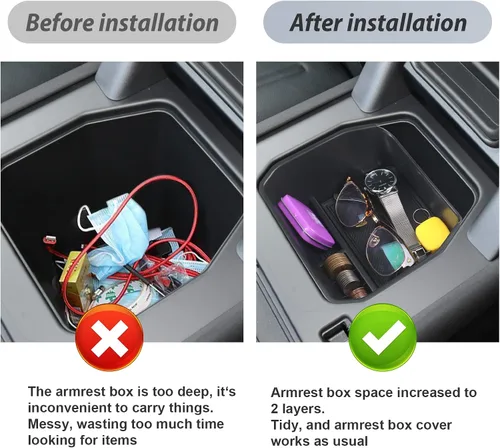 Miniatura 3 de SKTU Compatible con 2020-2024 2025 Land Rover Defender organizador de consola central 2023 2024 2025 accesorios Defender 2024 2025 bandeja