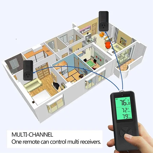 Miniatura 4 de DIGITEN Controlador de temperatura Salida de termostato inalámbrico Termostato de invernadero Enfriador de vino Controlador de temperatura