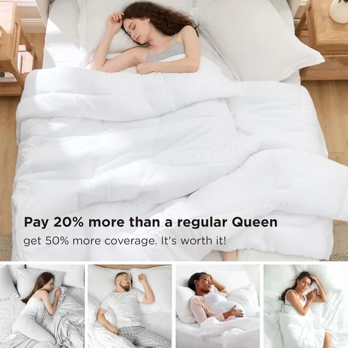 Miniatura 186 de Bedsure Relleno de edredón – Edredones acolchados tamaño King, edredón para todas las estaciones, ropa de cama alternativa de plumón suave, con 8