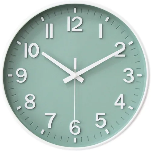 Miniatura 21 de HZDHCLH Reloj de pared con pilas, reloj de pared naranja, reloj de pared de 8 pulgadas, silencioso, sin tictac, números 3D modernos para cocina