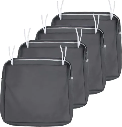 Miniatura 20 de NettyPro Fundas de Cojines de Asiento de Repuesto para Sillas de Patio, Resistentes al Agua con Protección UV, Fundas Deslizantes para Cojines
