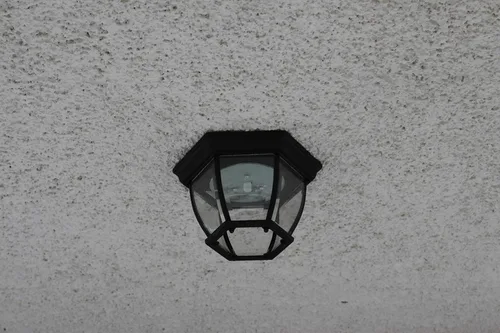Miniatura 4 de Design House 578518 Canterbury II - Lámpara de techo LED integrada para exteriores e interiores con cristal transparente para porche, entrada, Negro