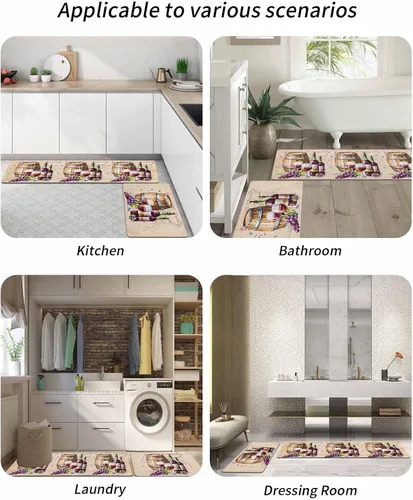 Miniatura 6 de Tapete de baño retro de barril de vino para bañera, antideslizante, de secado rápido y absorbente, tierra de diatomeas, fregadero de cocina, tapete