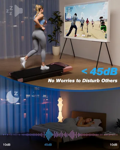 Miniatura 3 de SupeRun Almohadilla para caminar, caminadora para debajo del escritorio, caminadora portátil 3 en 1 con control remoto y pantalla LED, máquina