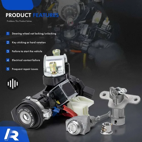 Miniatura 6 de 81905-C2510 Conjunto de interruptor de bloqueo de encendido con cerradura de 2 puertas y cerradura de guantera y llaves para Hyundai Sonata