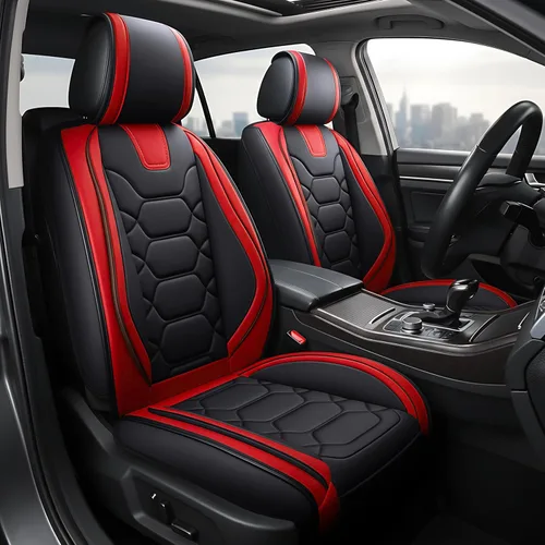Miniatura 11 de OASIS AUTO Fundas para Asientos Delanteros de Automóvil, Fundas de Asiento Impermeables de Cuero Sintético para Automóviles Ajuste Universal