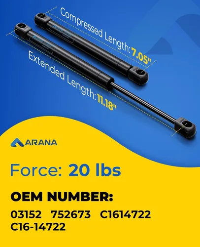 Miniatura 2 de ARANA - Amortiguadores a gas de 11 pulgadas, 22 lb/100 N, apto para caja de equipaje, caja de herramientas, caja de juguetes, armarios, 2