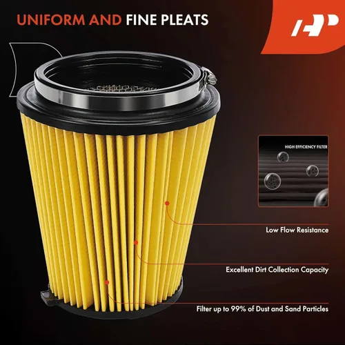 Miniatura 4 de A-Premium Filtro de aire del motor delantero compatible con Ford Mustang 2019-2022 5.0L, 2015-2022 5.2L, repuesto # FR3Z9601B