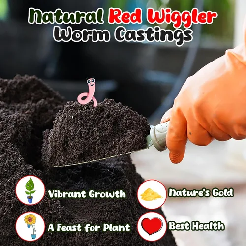 Miniatura 2 de Fundición de gusano orgánico para plantas de 8 onzas – Vermicast de gusanos rojos para compostaje – Enmiendas del suelo y tierra de jardinería