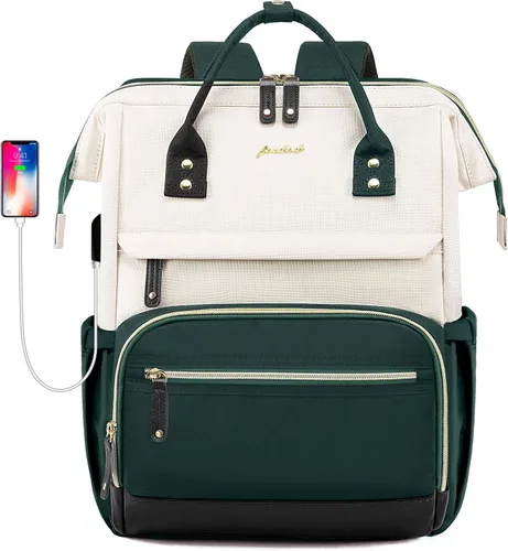 Miniatura 14 de Focdod - Mochila para mujer de 15.6 pulgadas: mochila para computadora portátil, bolsas de trabajo, mochilas con cargador USB, mochila escolar