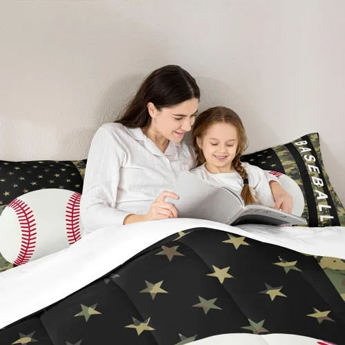 Miniatura 109 de Feelyou Juego de edredón de baloncesto para niñas y niños, juego de ropa de cama con juegos de pelota, decoración de habitación, regalo para amantes