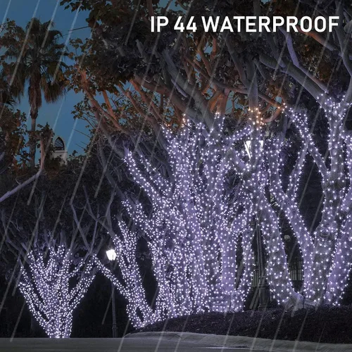 Miniatura 5 de TW SHINE Paquete de 2 Luces Solares de Navidad Decoraciones para Exteriores, Total 400 LED 132 Pies Luces Solares de Navidad para Exteriores con 8