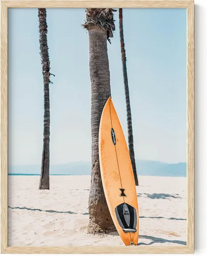 Miniatura 58 de HAUS AND HUES Arte de surf y cuadros de playa, póster de palmeras de California, arte de pared de palmeras de California, arte de pared de surf