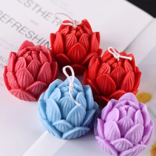 Miniatura 5 de Molde de silicona de flor de loto, molde de jabón, molde de fondant, molde de chocolate, molde de caramelo, molde de resina, arcilla para hornear