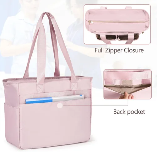 Miniatura 6 de Fasrom Bolsa de mano para enfermeras de trabajo con funda para laptop, bolsa clínica de salud en el hogar para estudiantes de enfermería y asistente