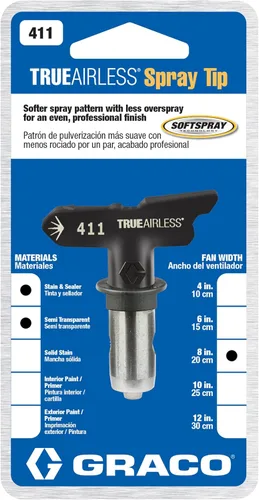 Miniatura 3 de Graco TRU411 TrueAirless 411 Punta de pulverización, color negro, plateado