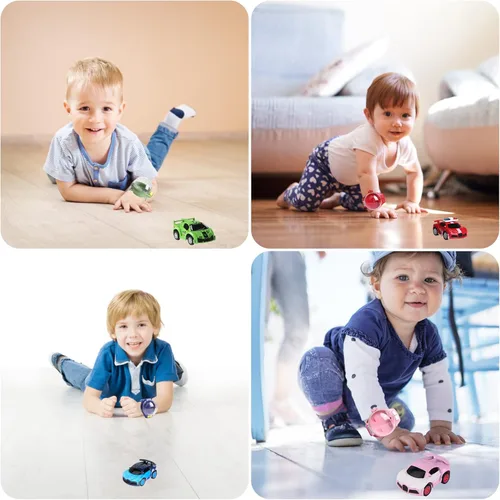 Miniatura 4 de Tomatong Juguetes de Reloj de Coche con Control Remoto con Luz LED, Mini Coches de Carreras de 2.4 GHz Juguete de Muñeca para Niños, Coche Pequeño