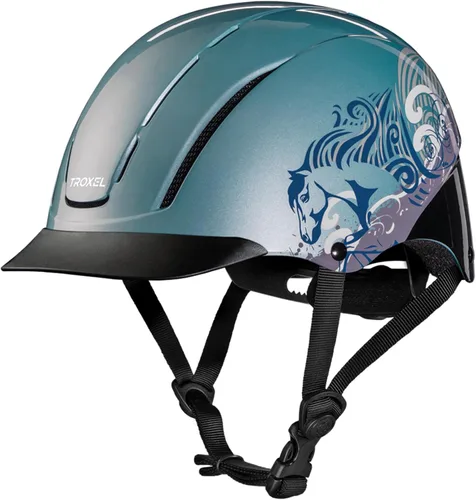 Miniatura 11 de Troxel Spirit - Casco de equitación de cobertura completa, diseño ajustable de perfil bajo, equipo de equitación de seguridad Negro