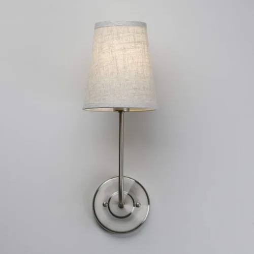 Miniatura 3 de Permo Lámpara de pared industrial rústica clásica con embudo acampanado de tela de lino, para mesita de noche, para dormitorio, lectura de noche
