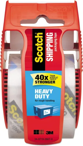 3850 Heavy-Duty cinta de embalar en Sure Start Disp. 1.88" X 22.2yds, transparente
