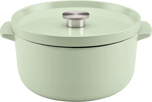 Miniatura 16 de KitchenAid - Horno holandés/cacerola de hierro fundido esmaltado, 6 cuartos de galón, Azul Terciopelo
