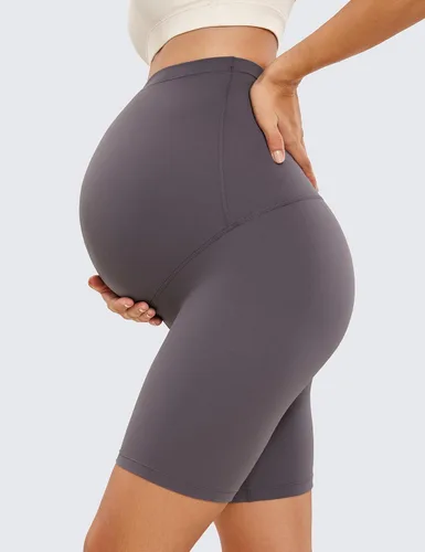 Miniatura 4 de CRZ YOGA Womens Butterluxe Maternity Yoga Shorts 6" - Over The Belly Pregnancy Workout Athletic Biker Shorts