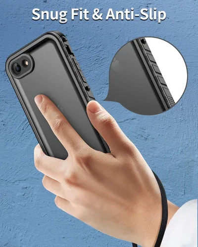 Miniatura 7 de SPORTLINK Funda impermeable para iPhone SE 3rd 2022/iPhone SE 2nd 2020/iPhone 7/8 - Con protector de pantalla integrado, funda impermeable de cuerpo