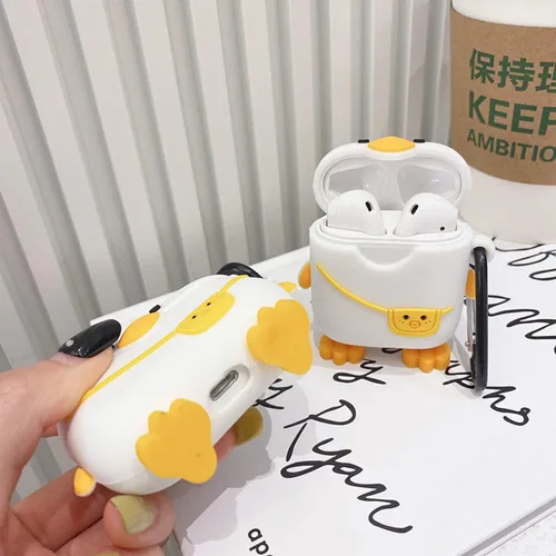Miniatura 6 de Linda funda de pato para Airpod Pro/Pro 2 Gen 2022, divertidas fundas de silicona de dibujos animados 3D Kawaii Cool Air Pods Pro de 2ª