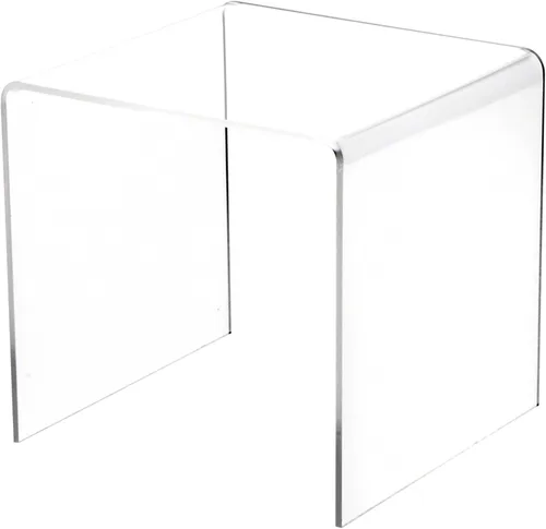 Miniatura 6 de Plymor Elevador cuadrado de acrílico transparente, 5 pulgadas de alto x 5 pulgadas de ancho x 5 pulgadas de profundidad (1/8 pulgadas de grosor)
