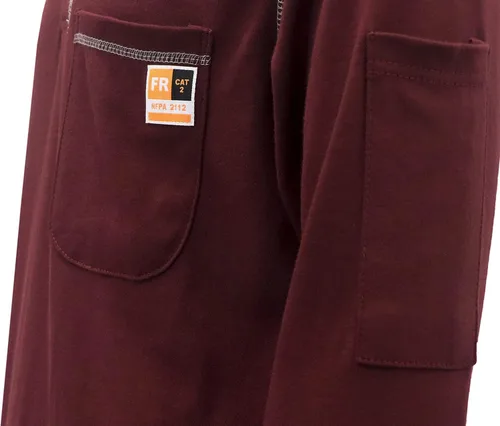 Miniatura 88 de KONRECO Camisas FR para hombre resistentes al fuego/ignífugo CAT2 7oz algodón dos tonos y camisa Henley