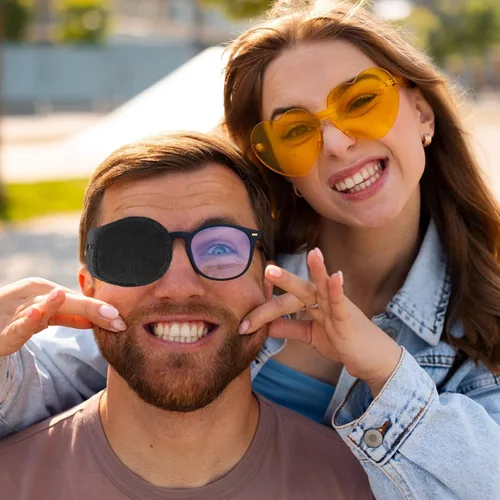 Miniatura 7 de YUXIANLB 4 parches para ojos para adultos y niños, parche para ojos derecho e izquierdo para anteojos, parche reutilizable para ojos perezosos