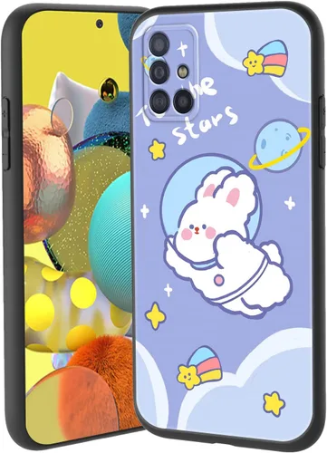 Miniatura 5 de Funda para Galaxy A51 5G (no compatible con la versión A51 4G) con correa de cordón, para niñas y mujeres, diseño lindo de anime, funda de silicona