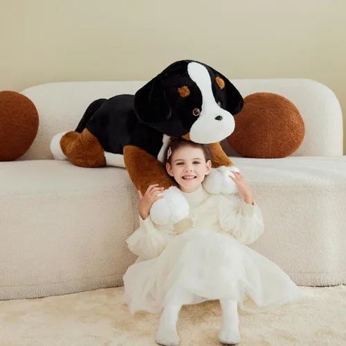 Miniatura 2 de IKASA - Perro de montaña bernese gigante de peluche, juguetes suaves grandes y jumbo, peluche esponjoso grande de 30" de tamaño enorme y lindo