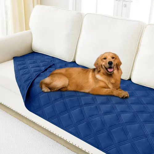 Miniatura 75 de Smiry Funda Impermeable para Cama de Perro, Manta Suave Reversible para Mascotas, Lavable a Prueba de Fugas para Gatos y Perros, Funda para Sofá