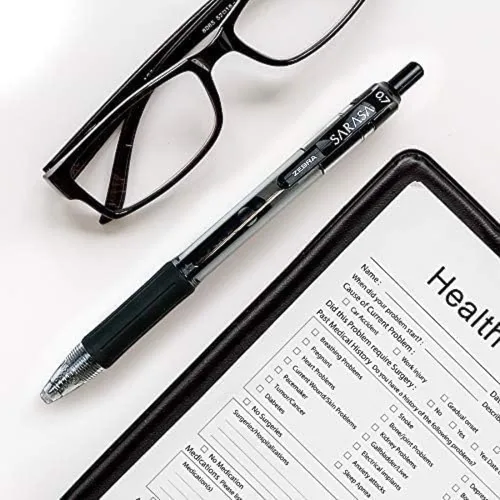 Miniatura 4 de Zebra Pen Sarasa Dry X20 - Bolígrafos de gel retráctiles, punta media de 0.028 in, tinta negra con tecnología de tinta de secado rápido, ideales
