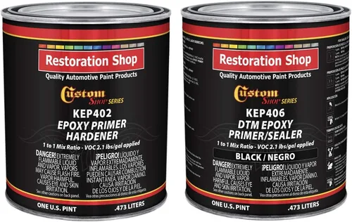 Miniatura 14 de Custom Shop - Imprimación/sellador epoxi negro de 2.1 COV (kit de galones) anticorrosivo DTM de alto rendimiento para uso automotriz e industrial.