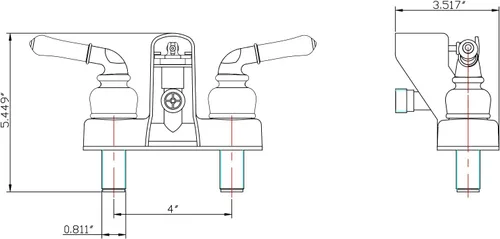 Miniatura 6 de Dura Faucet DF-SA110C-SN Grifo Desviador de Válvula para Tina y Ducha de RV con Manijas Clásicas (Níquel Satinado Cepillado)