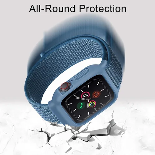 Miniatura 4 de Paquete de 3 correas de nailon con funda compatible con Apple Watch Band de 1.496 pulgadas, 1.575 pulgadas, 1.614 pulgadas, 1.654 pulgadas, 1.732