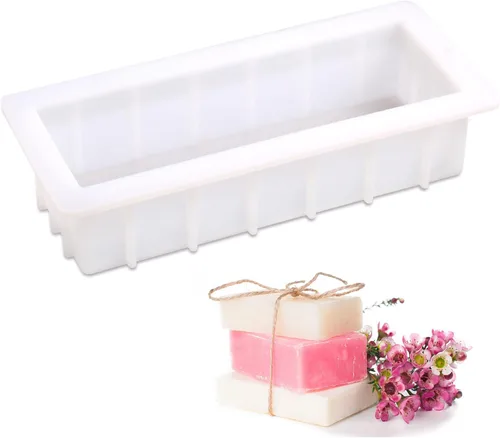 Nicole - Molde de silicona para pan de 10 pulgadas, flexible, rectangular, para jabón B0260