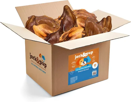 Miniatura 9 de Jack & Pup Astillas de orejas de cerdo (1 libra) – Masticables naturales de primera calidad para perros, orejas de cerdo, golosinas saludables