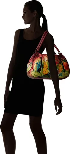 Miniatura 6 de Anna by Anuschka - Bolso de hombro para mujer, piel genuina y fruncida, diseño original