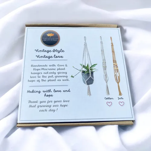 Miniatura 3 de Saigon Home Decor - Macetas colgantes de macramé para plantas de interior, colgador de plantas con cuentas de madera decorativas con borlas