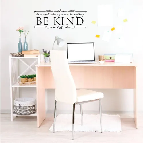 Miniatura 2 de Calcomanía de pared con cita de bondad "in A World Where You Can Be Anything Be Kind", decoración de vinilo para el hogar, escuela, oficina