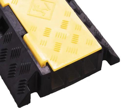 Miniatura 7 de CXRCY Rampa de cable, 1 paquete de 5 canales, protector de cable de goma de PVC, capacidad de 18,000 libras, resistente, protección de canales