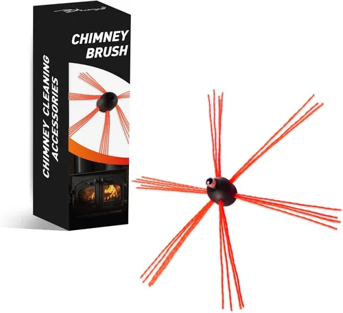 Miniatura 9 de Kit de deshollinador Bluesea de 4 piezas con varilla de nylon, accesorios para limpieza de chimenea con llave hexagonal y adaptador para taladro