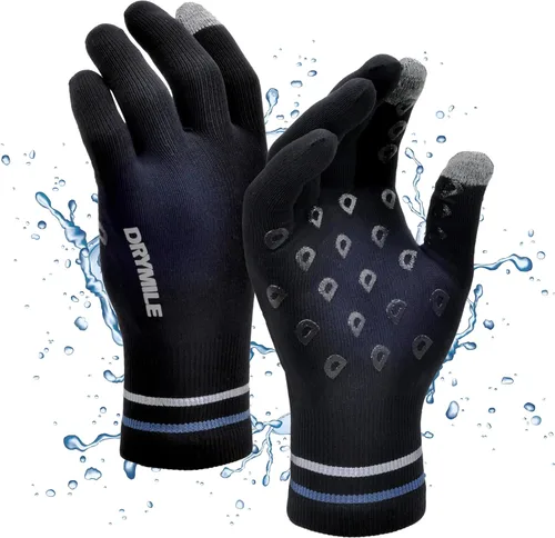DRYMILE Guantes impermeables Guantes de mano cálidos de mezcla de lana de nieve de invierno para hombres y mujeres trabajo, senderismo, esquí,
