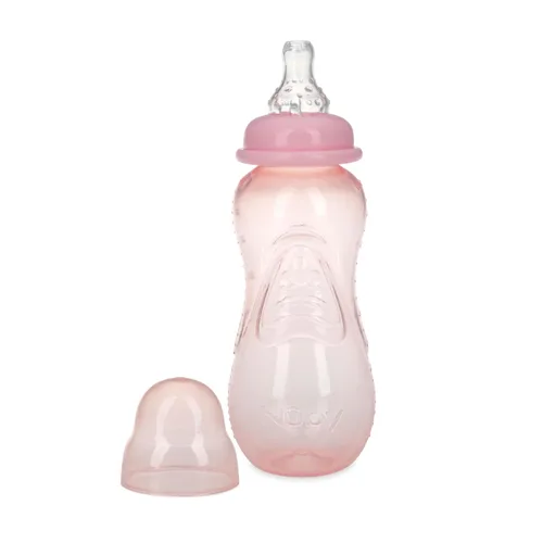 Miniatura 5 de Nuby Biberones de cuello estándar antigoteo, 10 onzas (paquete de 3), boquilla de control de flujo variable, sistema de aire anticólicos, 0 meses