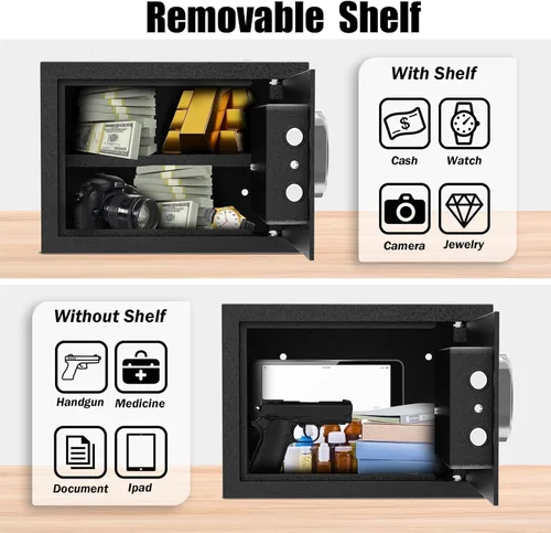 Miniatura 7 de [1.6 pies cúbicos] PATRON Caja Fuerte Ignífuga para el Hogar, Caja Fuerte para Documentos de Oficina, Cajas Fuertes de Seguridad Digital