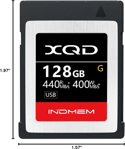 Miniatura 8 de INDMEM Tarjetas de memoria XQD de 128 GB, 5 tarjetas de memoria flash MLC XQD de alta velocidad Serie G Lectura máxima de 440 MB/s, escritura